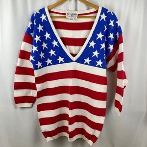 Vintage American Flag Inspired Sweater & Purse